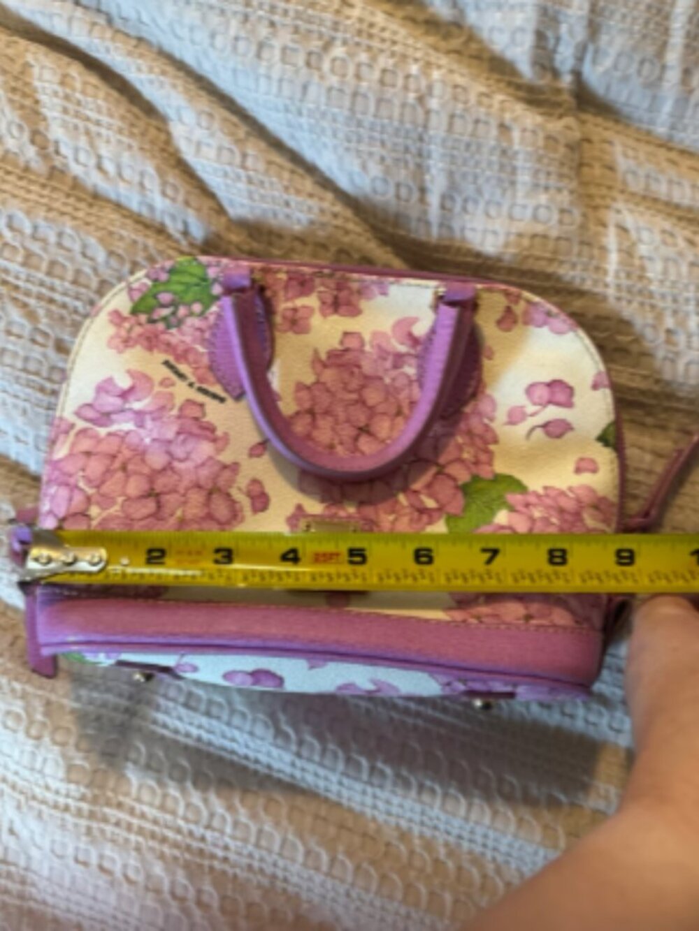 Dooney and Bourke Hydrangea Crossbody/Satchel Lilac Excellent - Picture 6 of 9